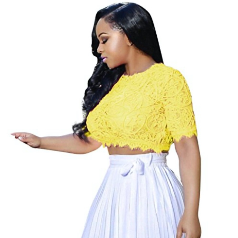 Yellow Lace Blouse